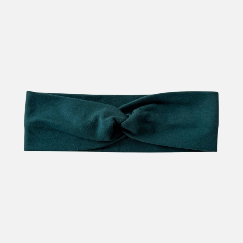 ODP022 opaska przeplatana na głowę twist zielona butelkowa.JPG