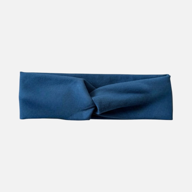 ODP077 opaska przeplatana na głowę NIEBIESKA CIEMNA.JPG