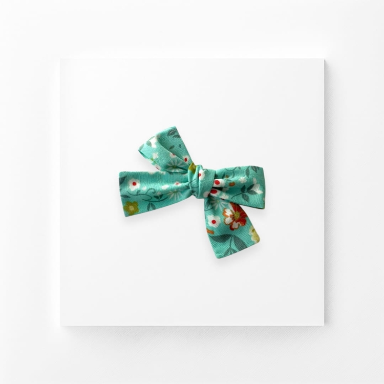 SK044 Spinka spineczka kokardka KWIATKI TURKUSOWA.JPEG