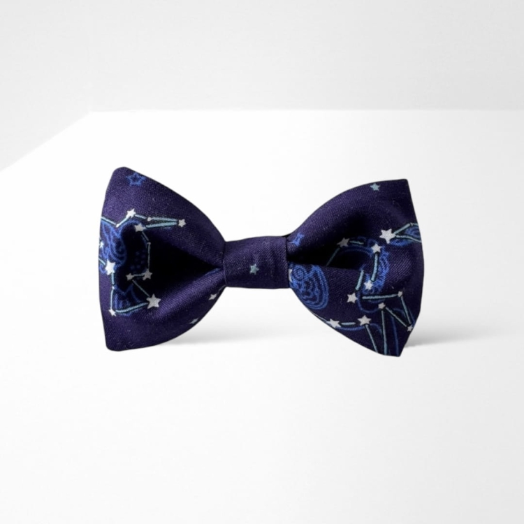 MD175 Muszka dziecięca dla dziecka mucha dla chłopca chłopięca zodiak gwiazdy granatowa.JPEG