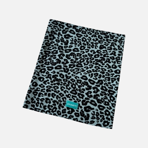 KD140 Komin dresowy dziecięcy z dresówki dla dzieci panterka błękitny brudny.JPEG