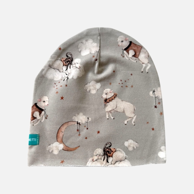 CZ197 Czapka dresowa dziecięca beanie owieczki.JPEG