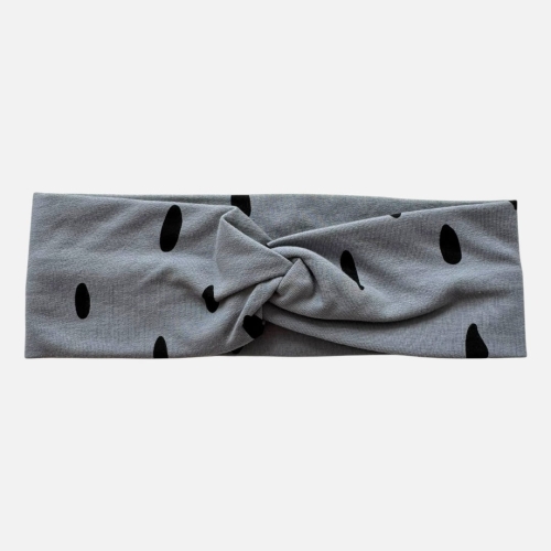 OMP084 opaska przeplatana na głowę twist mazy szara cementowa.JPEG