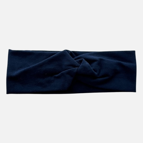 OMP079 opaska przeplatana na głowę twist granatowa.JPEG