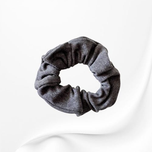 GS082 Gumka frotka scrunchie szara ciemna grafitowa.JPEG