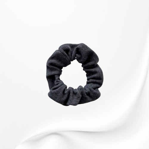 GD115 Gumka frotka scrunchy scrunchie mini szara grafitowa.JPEG