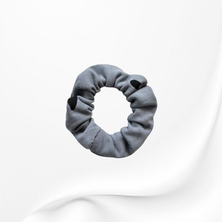 GD123 Gumka frotka scrunchy scrunchie mini mazy cementowa szara.JPEG