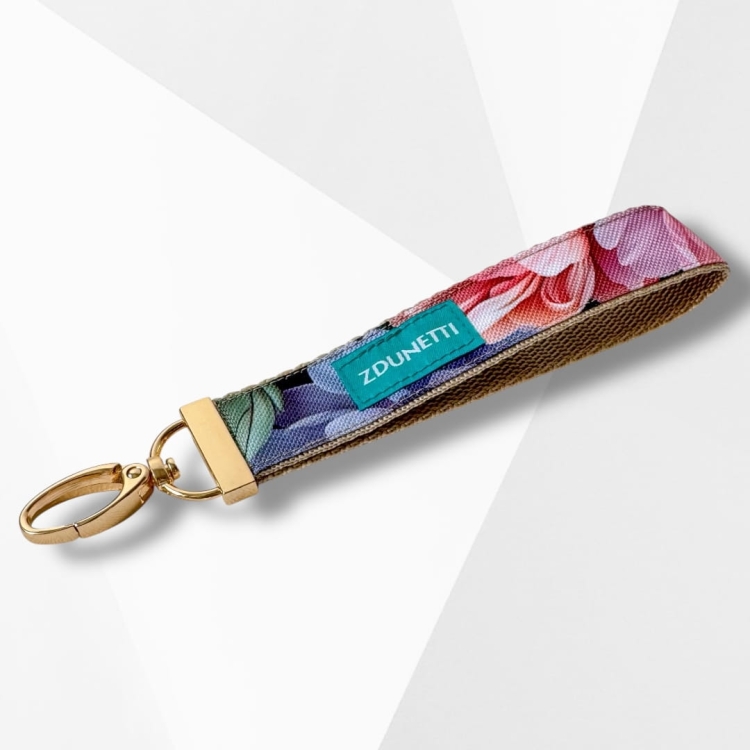 BR009 brelok breloczek na klucze nadgarstek - kwiaty piwonie.JPEG