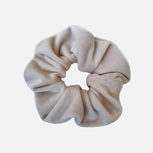 GM043 GUMKA FROTKA SCRUNCHIE DUŻA WELUROWA BEŻOWA.JPEG