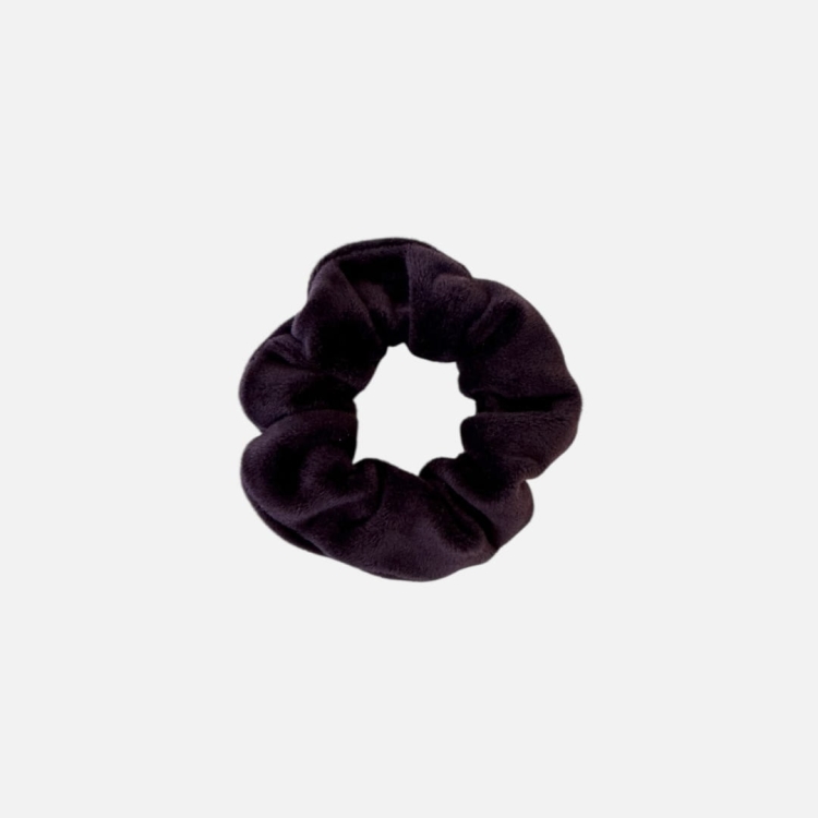 GD051 Gumka ftotka scrunchie mini welurowa brązowa.JPEG