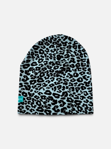 CZ195 Czapka dresowa dziecięca beanie panterka błękitna.jpg