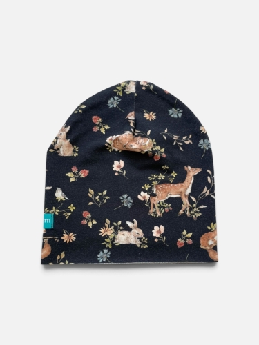 CZ165 Czapka dresowa dziecięca beanie leśna czarna.jpg