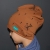 CZ027 Czapka dresowa dziecięca z dresówki smerfetka beanie lisy karmelowa ruda.JPG