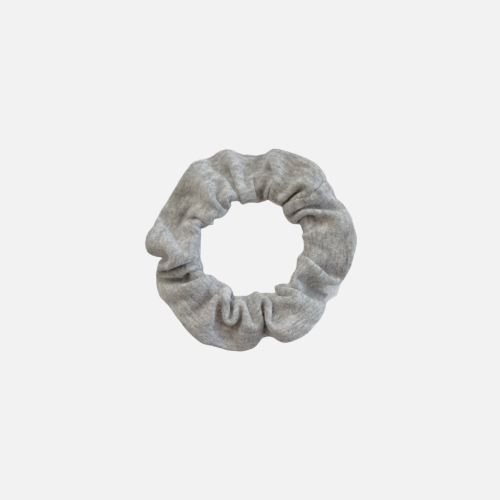GD008 Gumka frotka scrunchy scrunchie mini wąska szara jasna melanż.PNG
