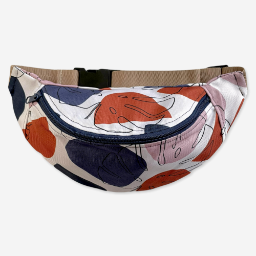 NM060 nerka saszetka na pas biodrowa liście palmowe monstera KUBIZM.PNG